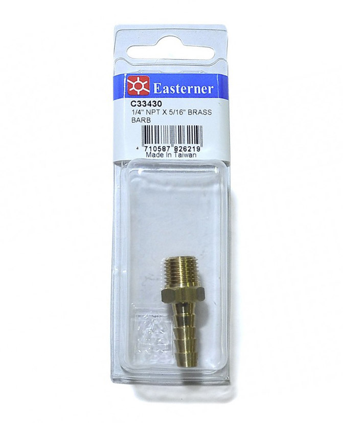 Латунний штуцер 1/4" NPT х 5/16"